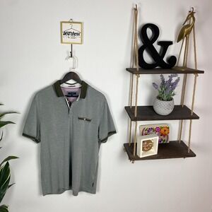 Ted Baker Men's Heathered Green Cagey Polo